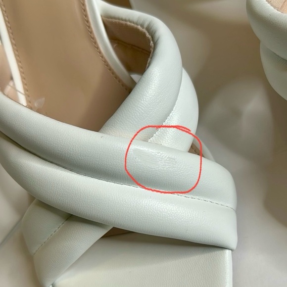 The Drop Ava Criss Cross White Women's Heeled Sandals, Sz. 7.5 - Picture 3 of 10